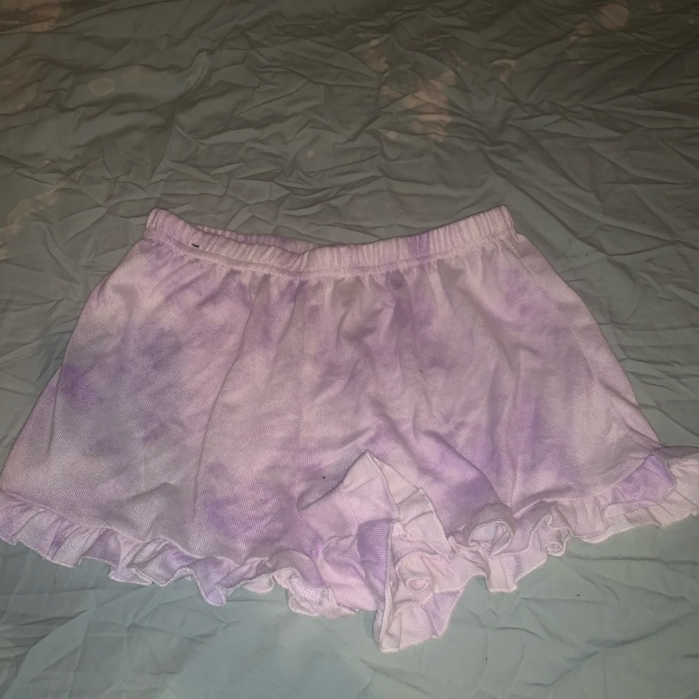 tiedye purple girly shorts